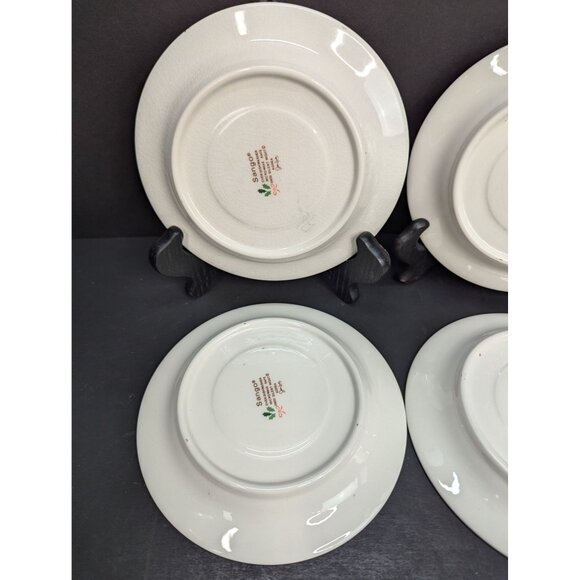 Sango 3900 Silent Night 6 1/2" Saucer Set of 4 by Joan Luntz Replacement - Picture 6 of 9
